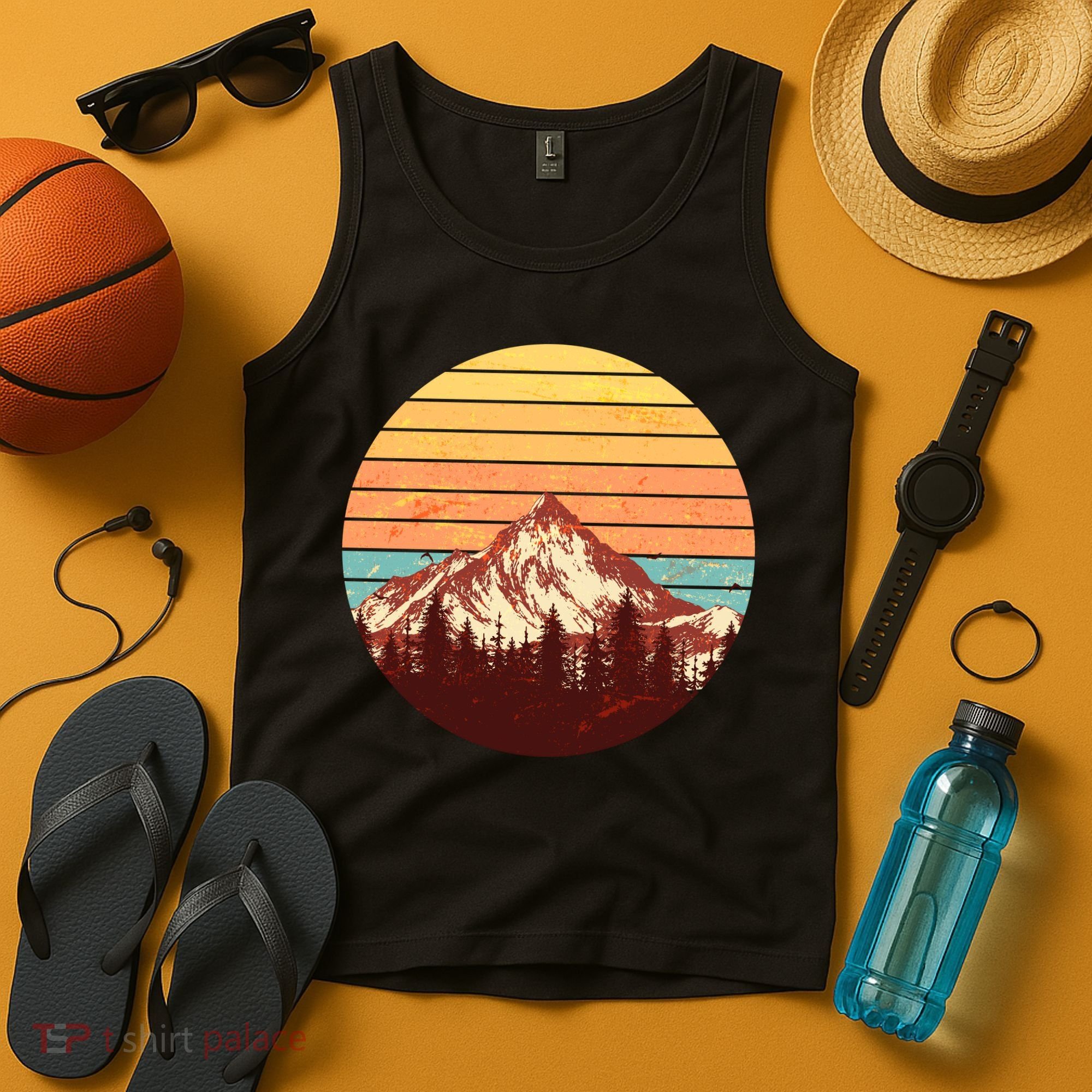 Retro Nature Mountains Tank Top