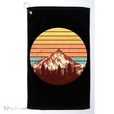 Retro Nature Mountains Golf Towel
