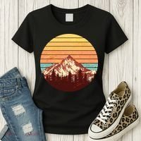 Retro Nature Mountains Women's T-Shirt thumb 3