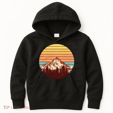 Retro Nature Mountains Kids Hoodie