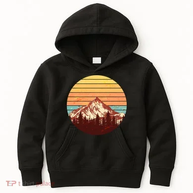 Retro Nature Mountains Kids Hoodie