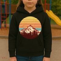 Retro Nature Mountains Kids Hoodie thumb 3