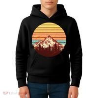 Retro Nature Mountains Kids Hoodie thumb 4