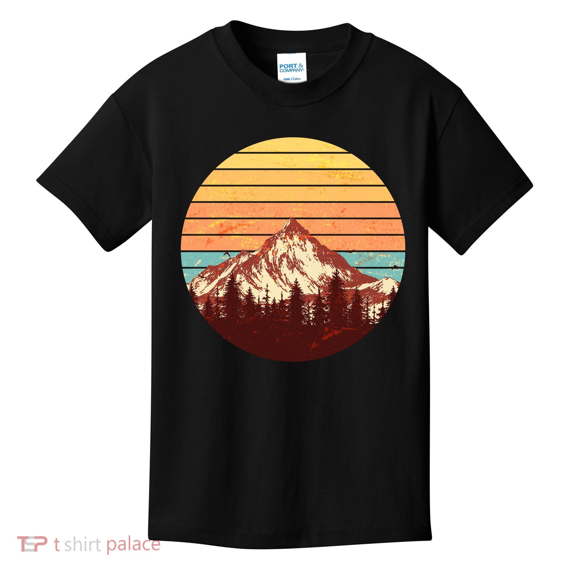 Retro Nature Mountains Kids T-Shirt