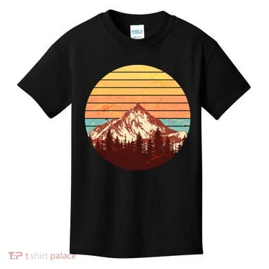 Retro Nature Mountains Kids T-Shirt