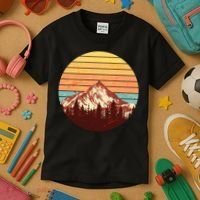 Retro Nature Mountains Kids T-Shirt thumb 3