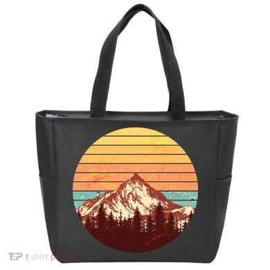 Retro Nature Mountains Tote Bag