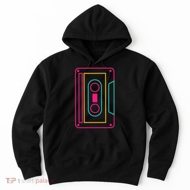 Retro Neon Cassette Tape Hoodie