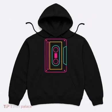 Retro Neon Cassette Tape Hoodie