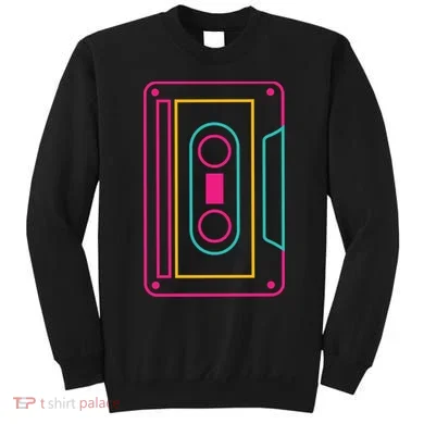 Retro Neon Cassette Tape Sweatshirt