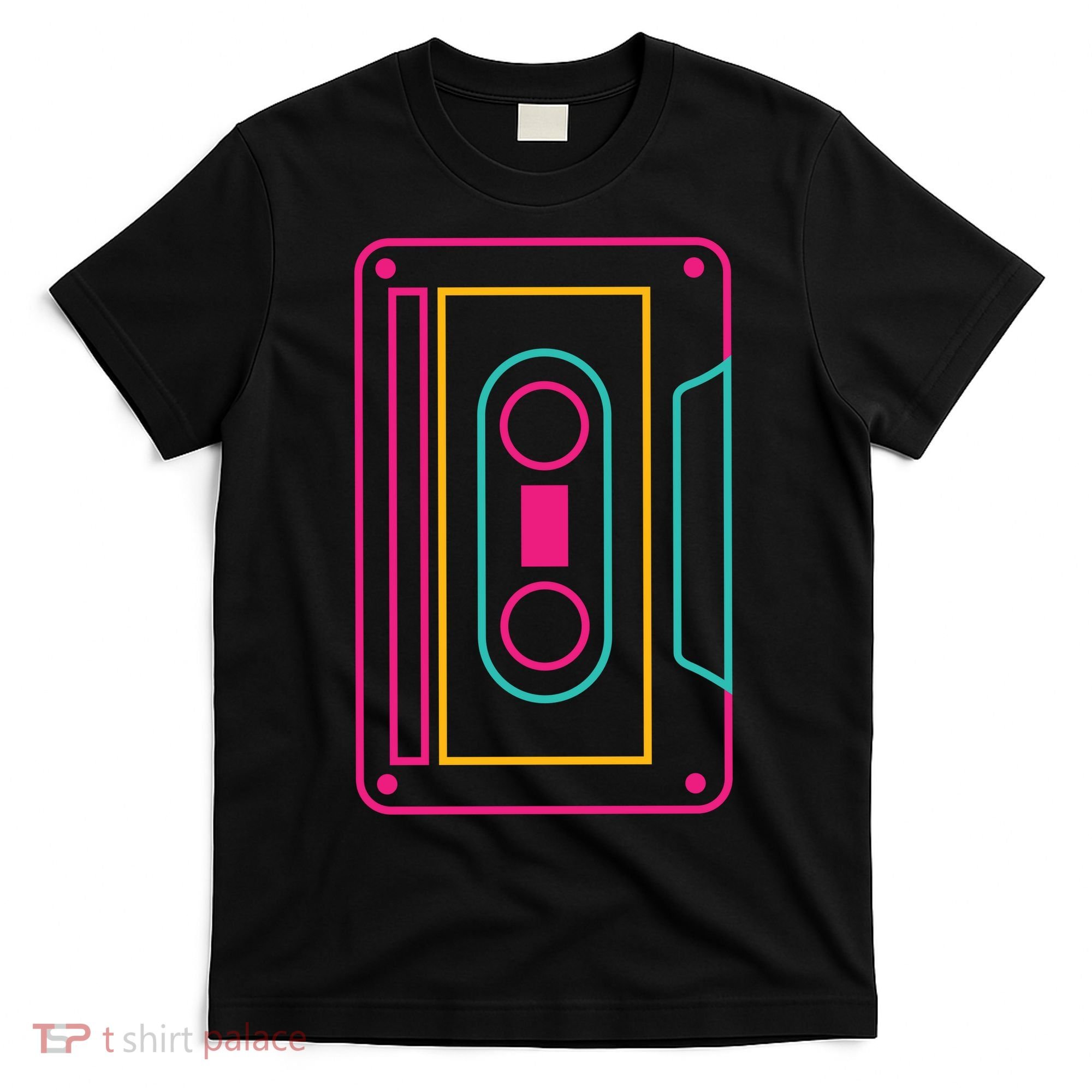 Retro Neon Cassette Tape T-Shirt
