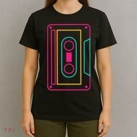 Retro Neon Cassette Tape T-Shirt thumb 4