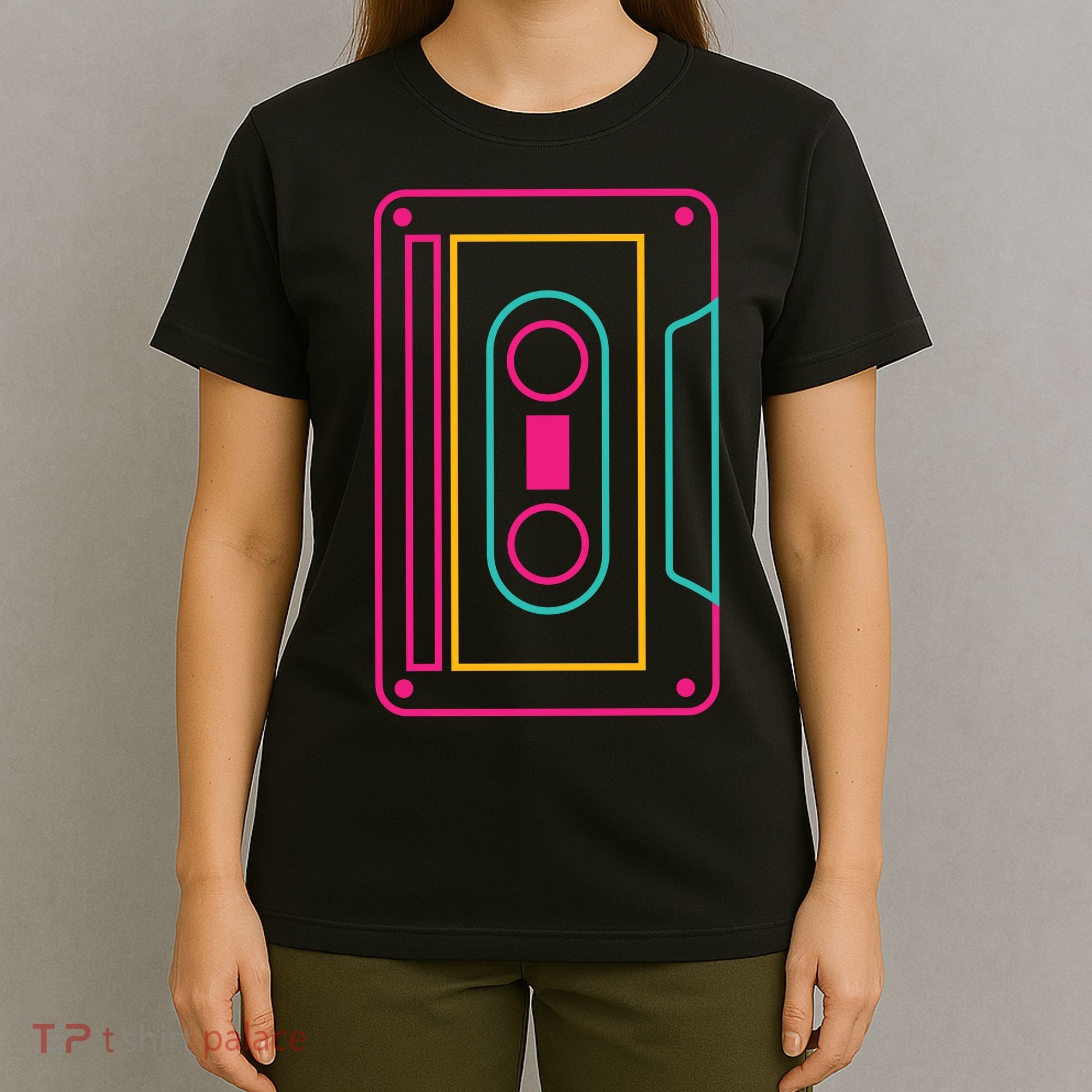 Retro Neon Cassette Tape T-Shirt
