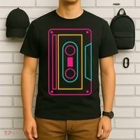 Retro Neon Cassette Tape T-Shirt thumb 6