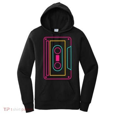 Retro Neon Cassette Tape Women's Hoodie