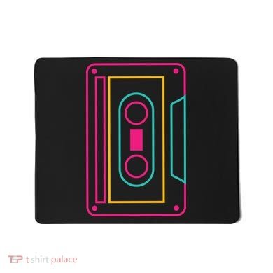 Retro Neon Cassette Tape Mousepad