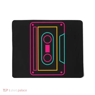 Retro Neon Cassette Tape Mousepad