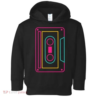 Retro Neon Cassette Tape Toddler Hoodie