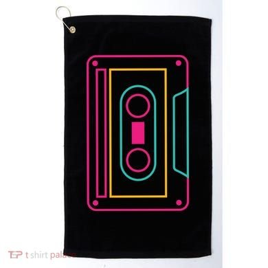 Retro Neon Cassette Tape Golf Towel