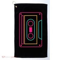 Retro Neon Cassette Tape Golf Towel thumb 0