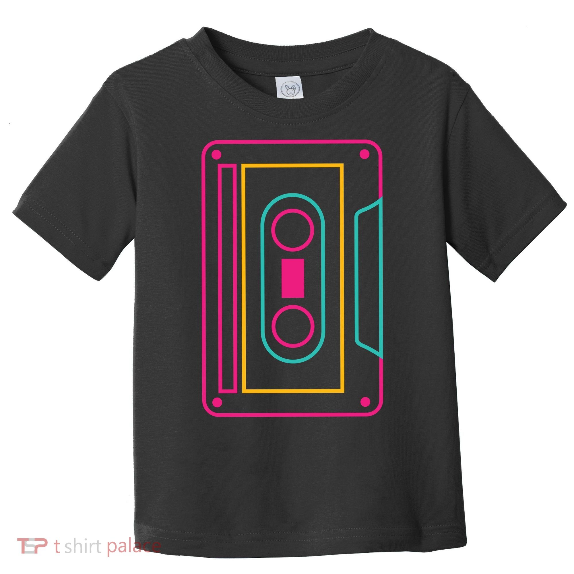 Retro Neon Cassette Tape Toddler T-Shirt