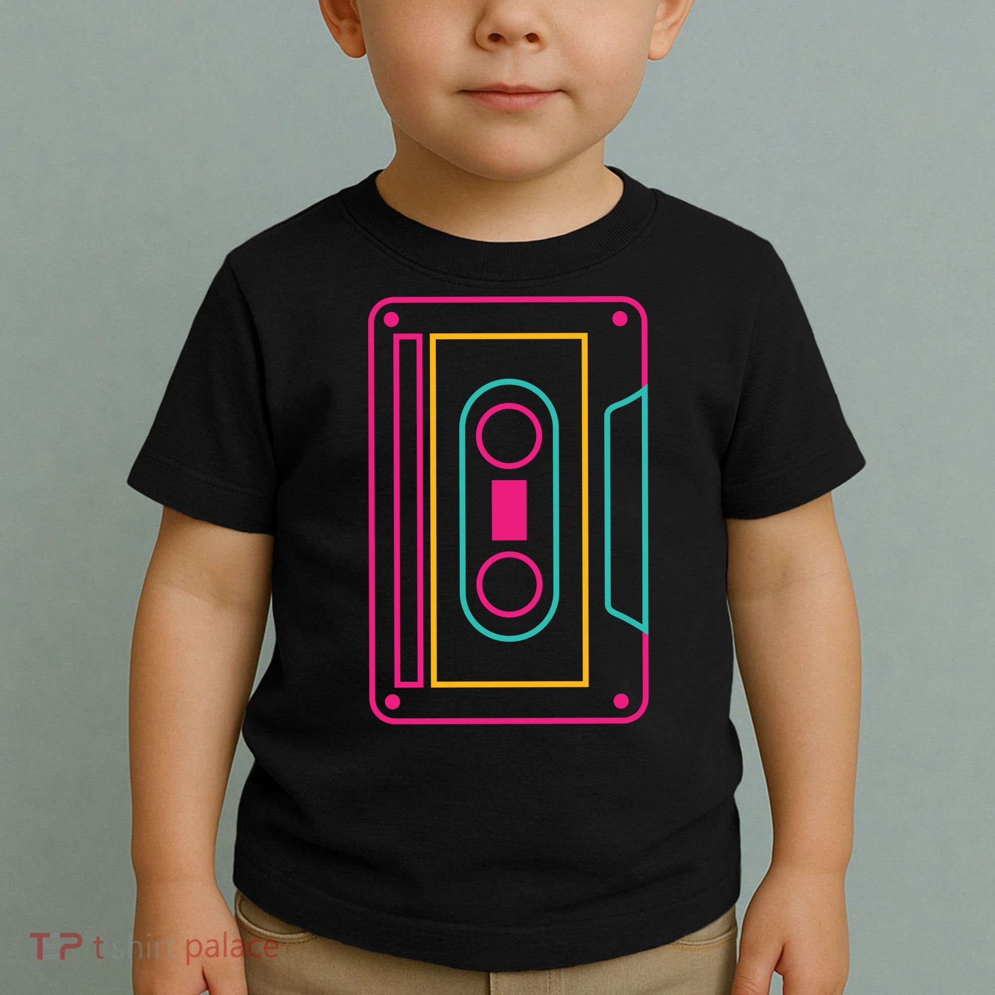 Retro Neon Cassette Tape Toddler T-Shirt