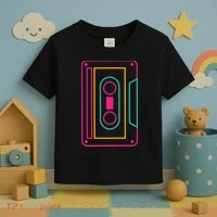Retro Neon Cassette Tape Toddler T-Shirt thumb 3
