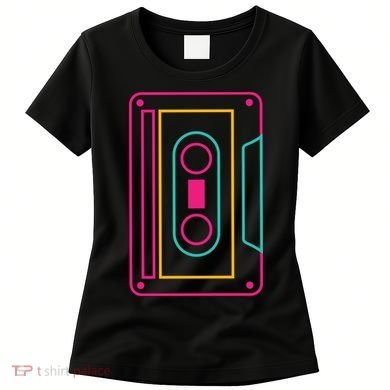 Retro Neon Cassette Tape Women's T-Shirt