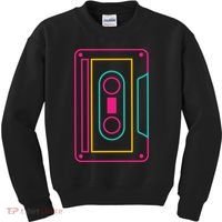 Retro Neon Cassette Tape Kids Sweatshirt thumb 0