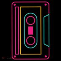 Retro Neon Cassette Tape Kids Hoodie thumb 5