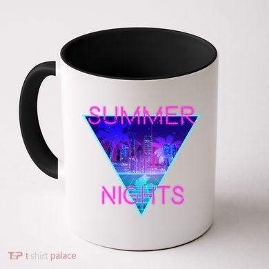 Retro Neon City Summer Nights Coffee Mug