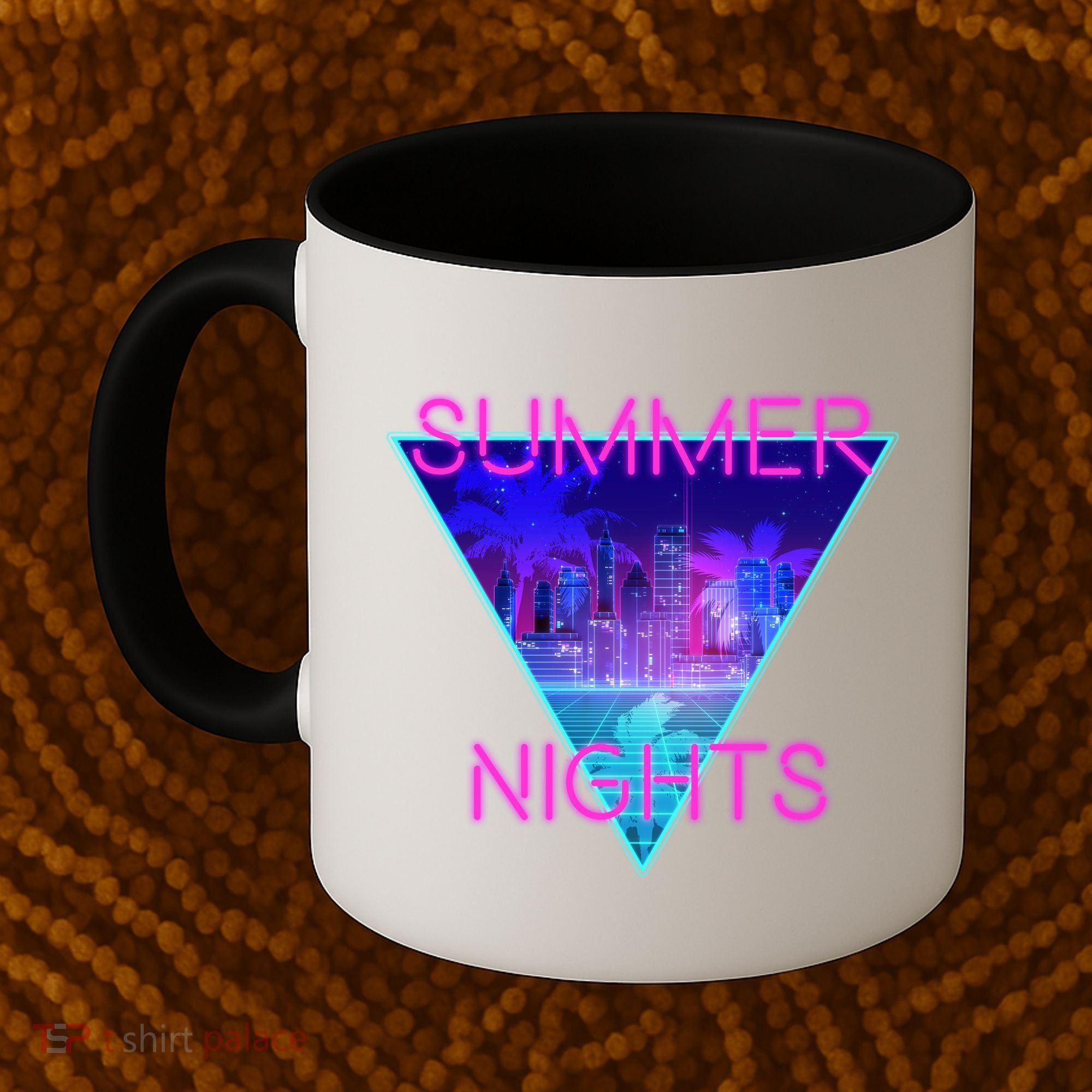 Retro Neon City Summer Nights Coffee Mug