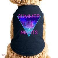 Retro Neon City Summer Nights Doggie Tank thumb 0