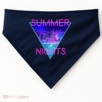 Retro Neon City Summer Nights USA-Made Doggie Bandana thumb 0
