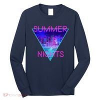 Retro Neon City Summer Nights Long Sleeve Shirt thumb 0