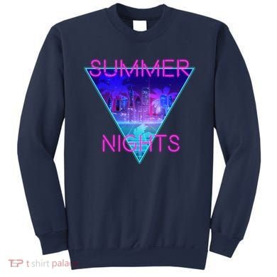 Retro Neon City Summer Nights Sweatshirt