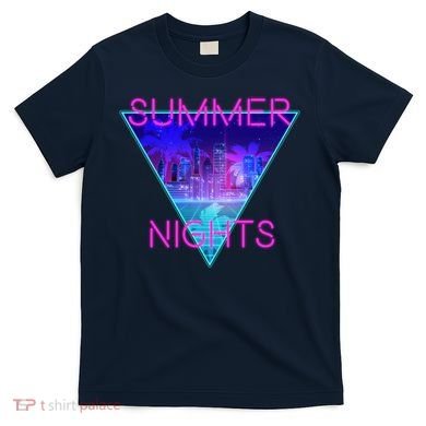 Retro Neon City Summer Nights T-Shirt