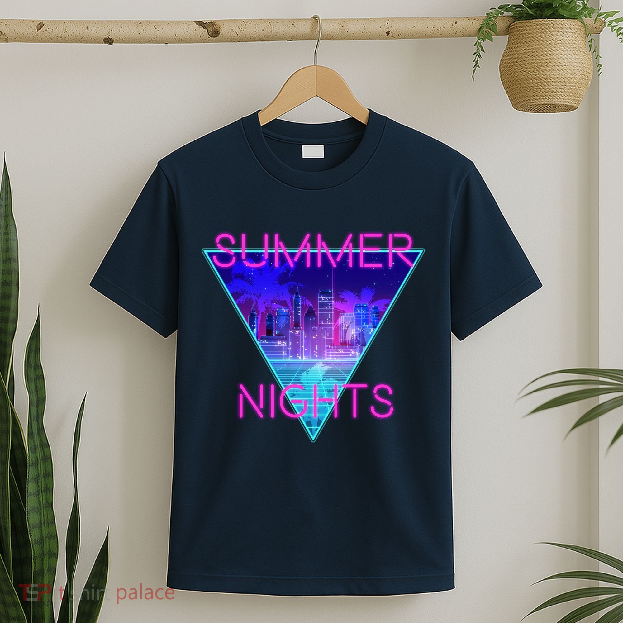 Retro Neon City Summer Nights T-Shirt