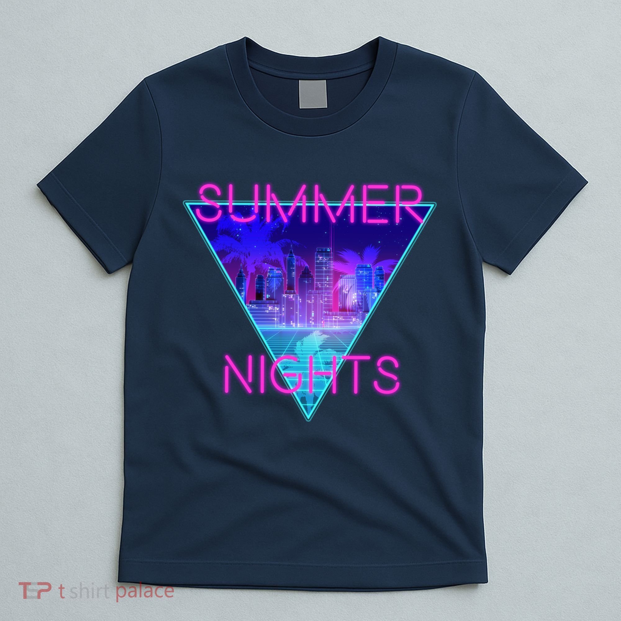 Retro Neon City Summer Nights T-Shirt