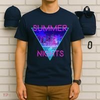 Retro Neon City Summer Nights T-Shirt thumb 6