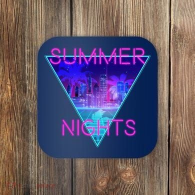 Retro Neon City Summer Nights Coaster