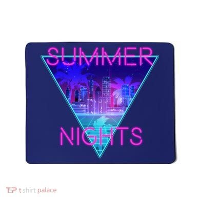 Retro Neon City Summer Nights Mousepad