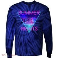 Retro Neon City Summer Nights Tie-Dye Long Sleeve Shirt thumb 0