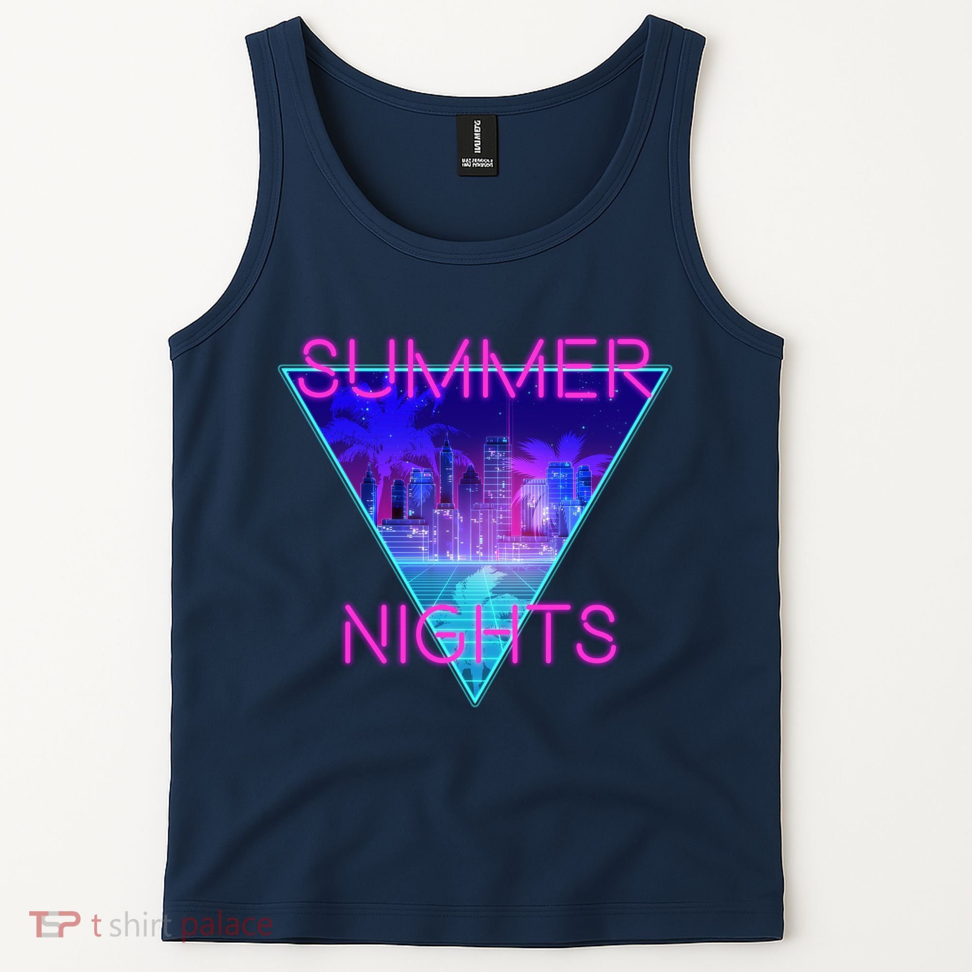 Retro Neon City Summer Nights Tank Top