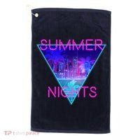 Retro Neon City Summer Nights Golf Towel thumb 0