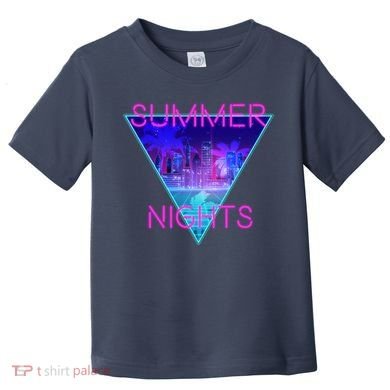 Retro Neon City Summer Nights Toddler T-Shirt