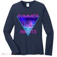 Retro Neon City Summer Nights Women's Long Sleeve Shirt thumb 0