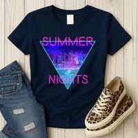 Retro Neon City Summer Nights Women's T-Shirt thumb 3