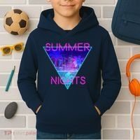 Retro Neon City Summer Nights Kids Hoodie thumb 2