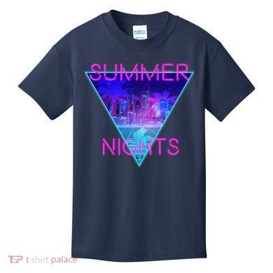 Retro Neon City Summer Nights Kids T-Shirt
